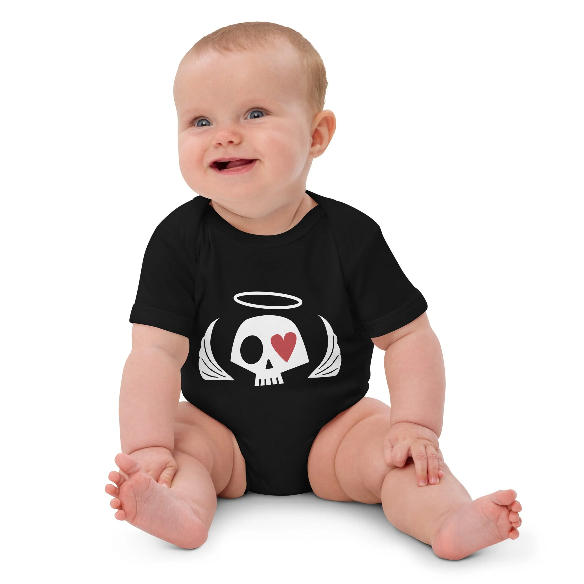 Body bebé calavera negro Skully