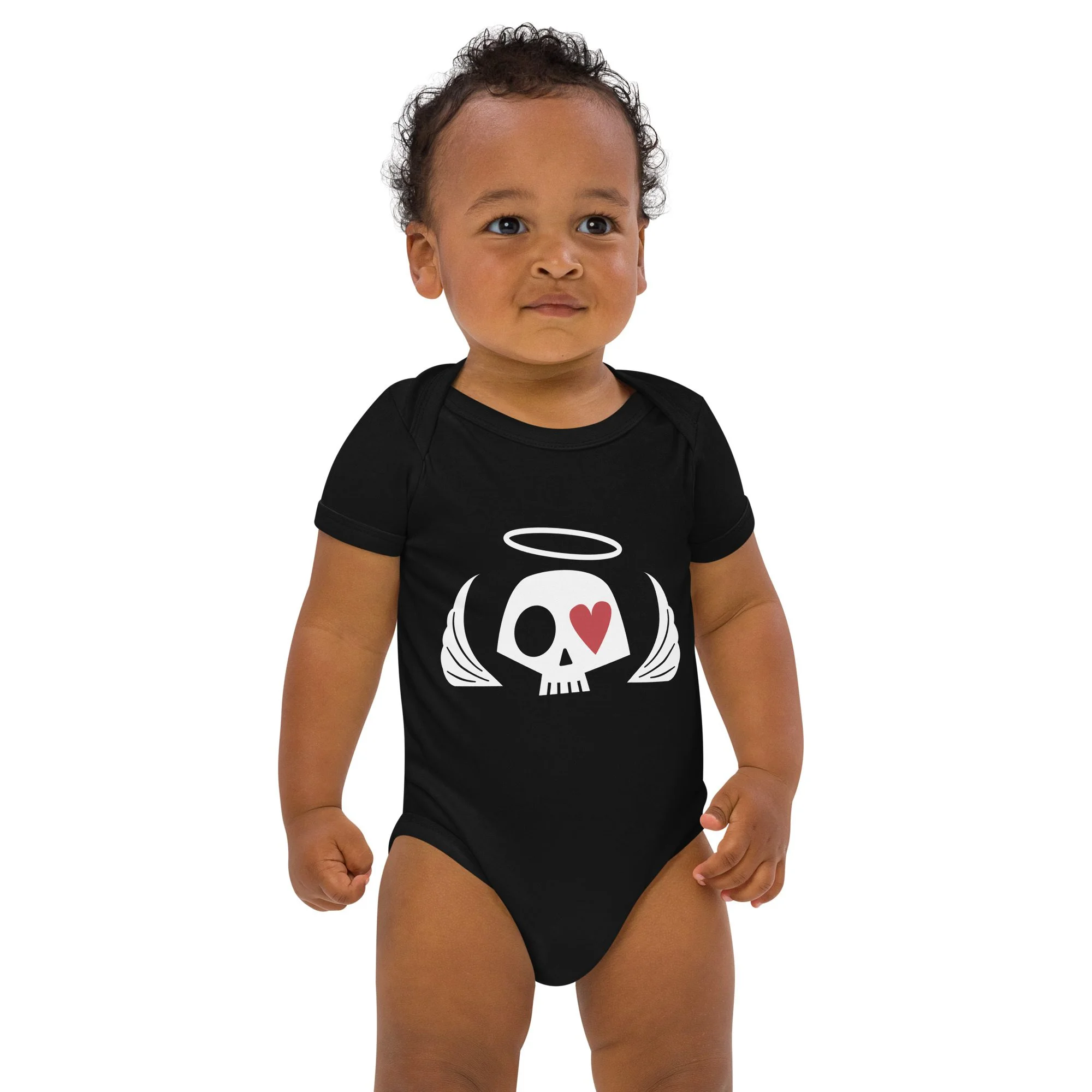 Body bebé calavera negro Skully - Imagen 2