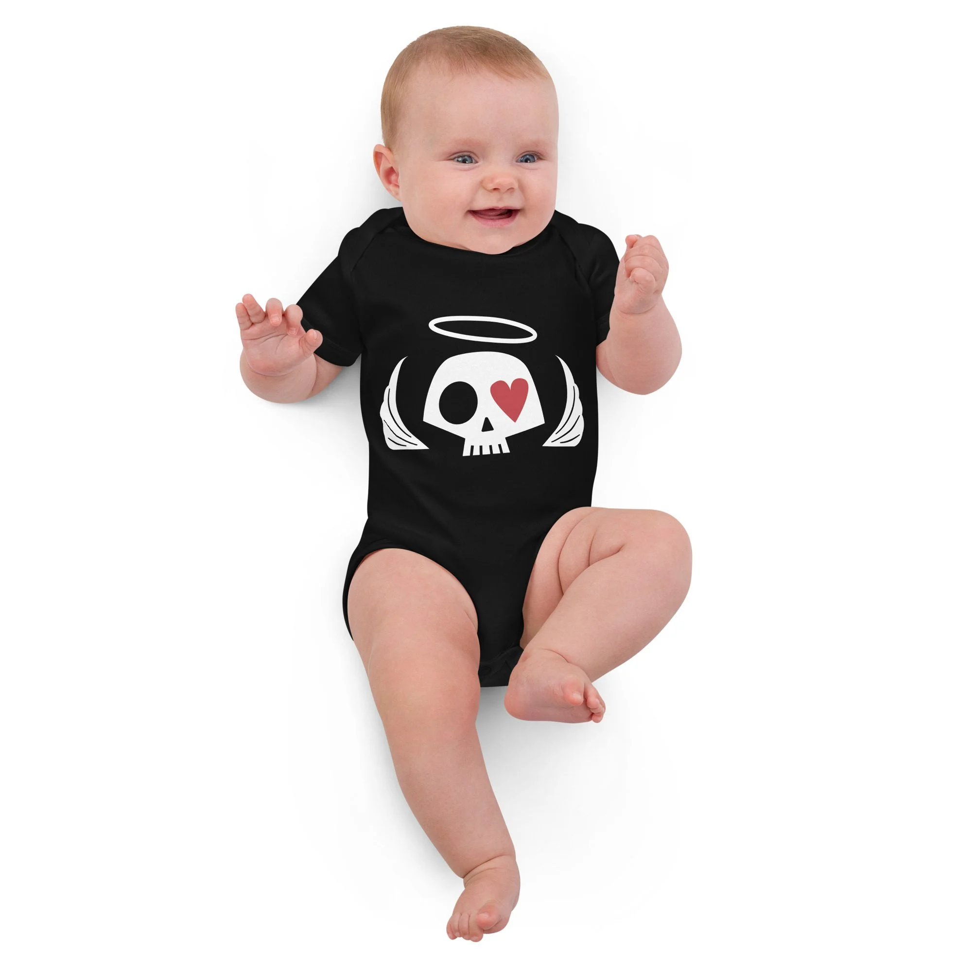 Body bebé calavera negro Skully - Imagen 3