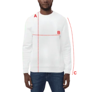 ropa-sostenible-modelo-guia-tallas-sudadera-comfort-unisex