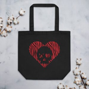 bolso-algodon-organico-corazon-calavera-cebra-rojo