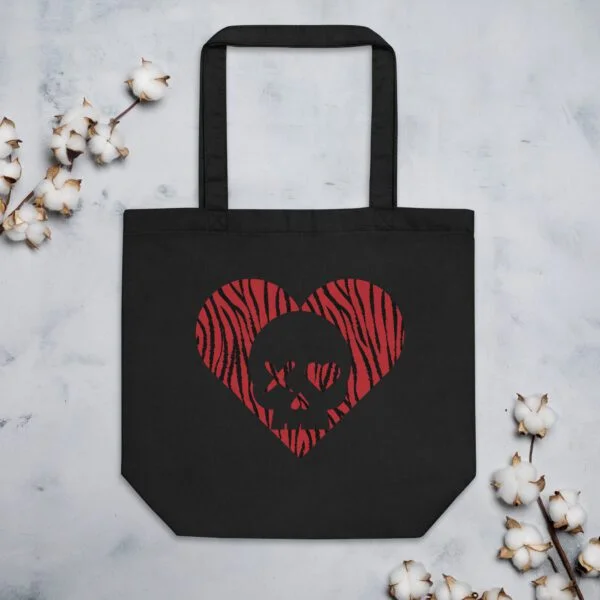 bolso-algodon-organico-corazon-calavera-cebra-rojo