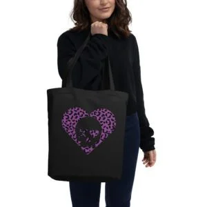 bolso-algodon-organico-corazon-calavera-leopardo-morado