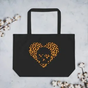 bolso-grande-algodon-organico-corazon-calavera-leopardo-naranja