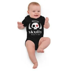 Body bebé calavera negro Skully Rebel Kid