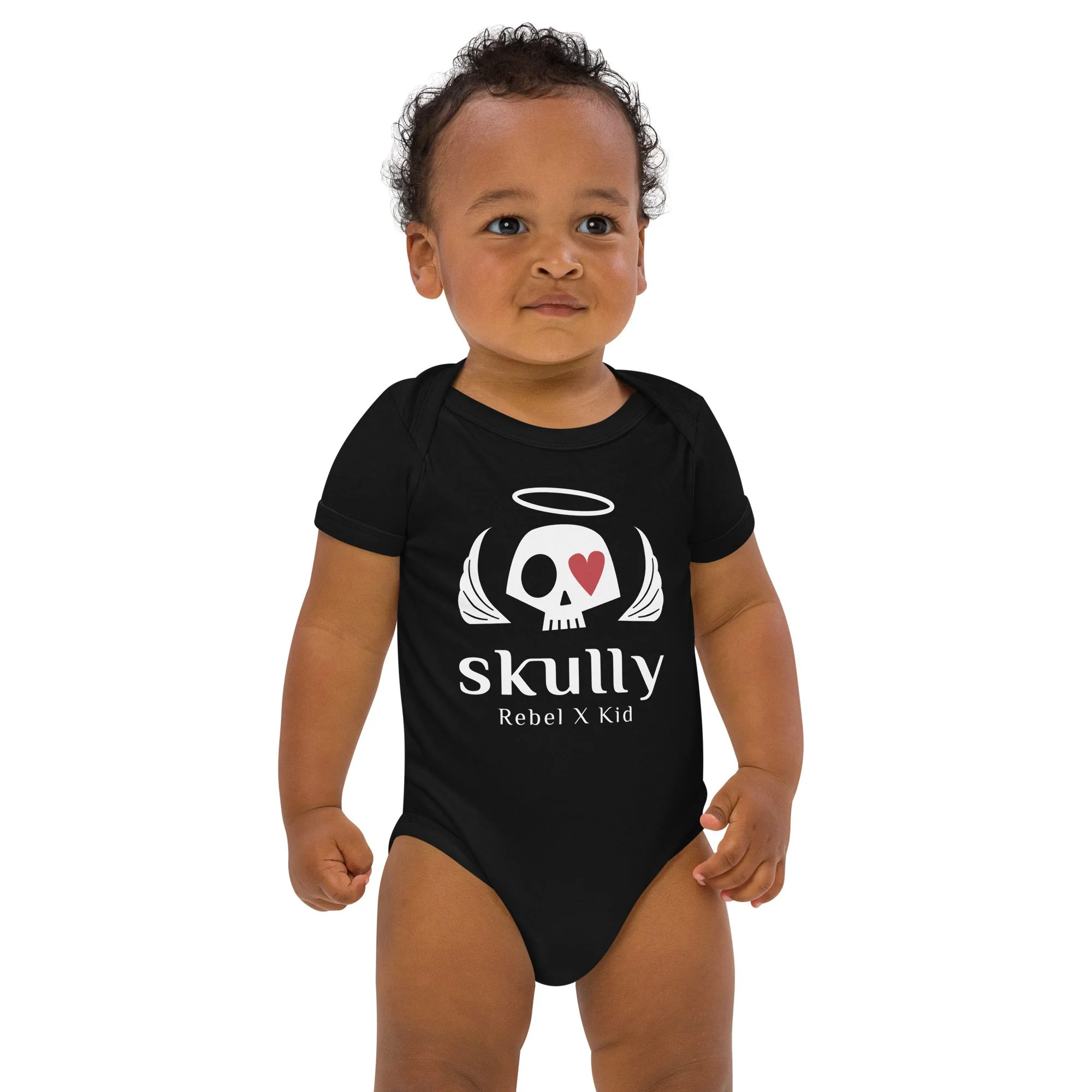 Body bebé calavera negro Skully Rebel Kid - Imagen 4