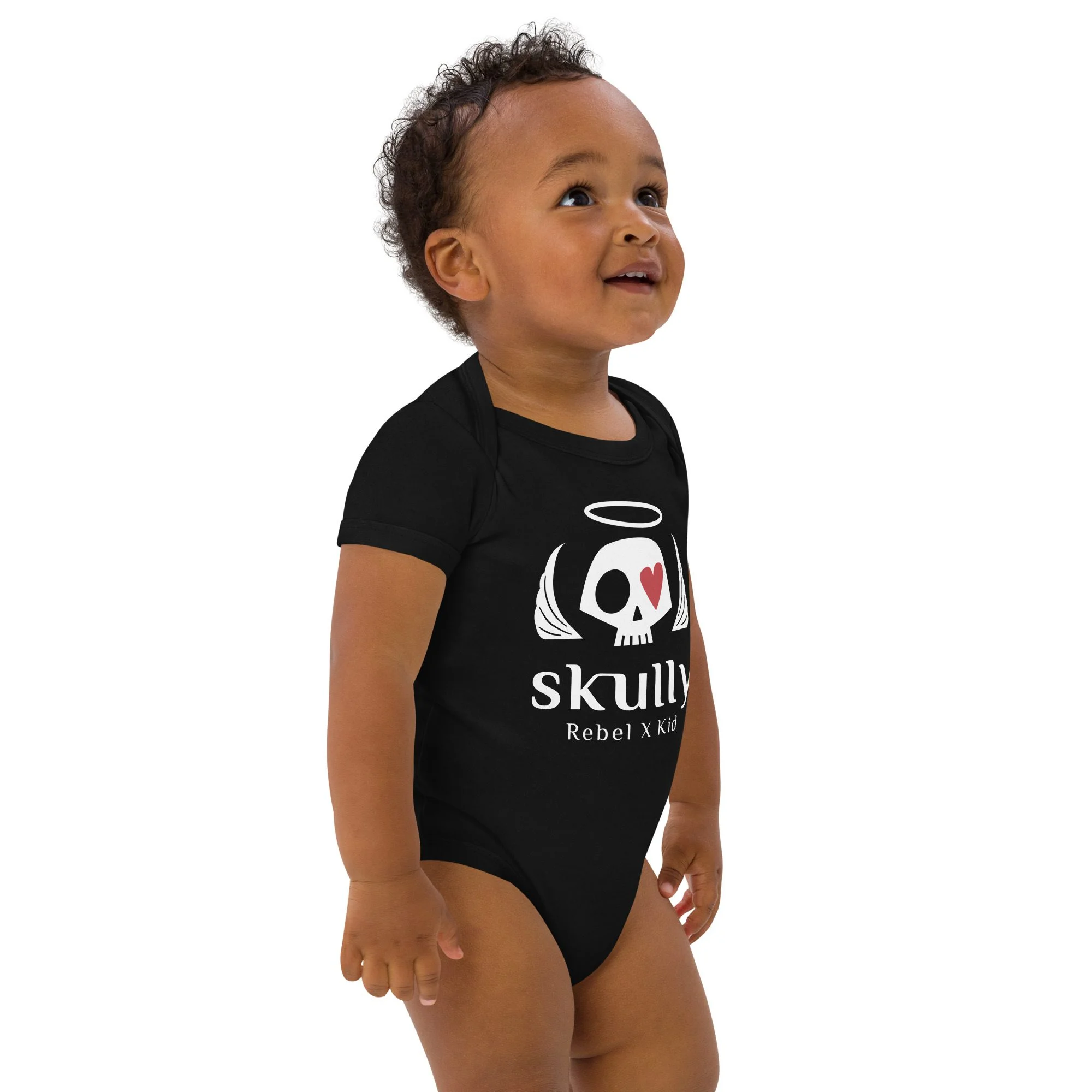 Body bebé calavera negro Skully Rebel Kid - Imagen 3