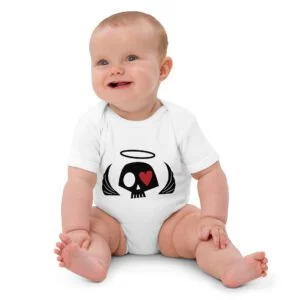 Body bebé calavera blanco Skully