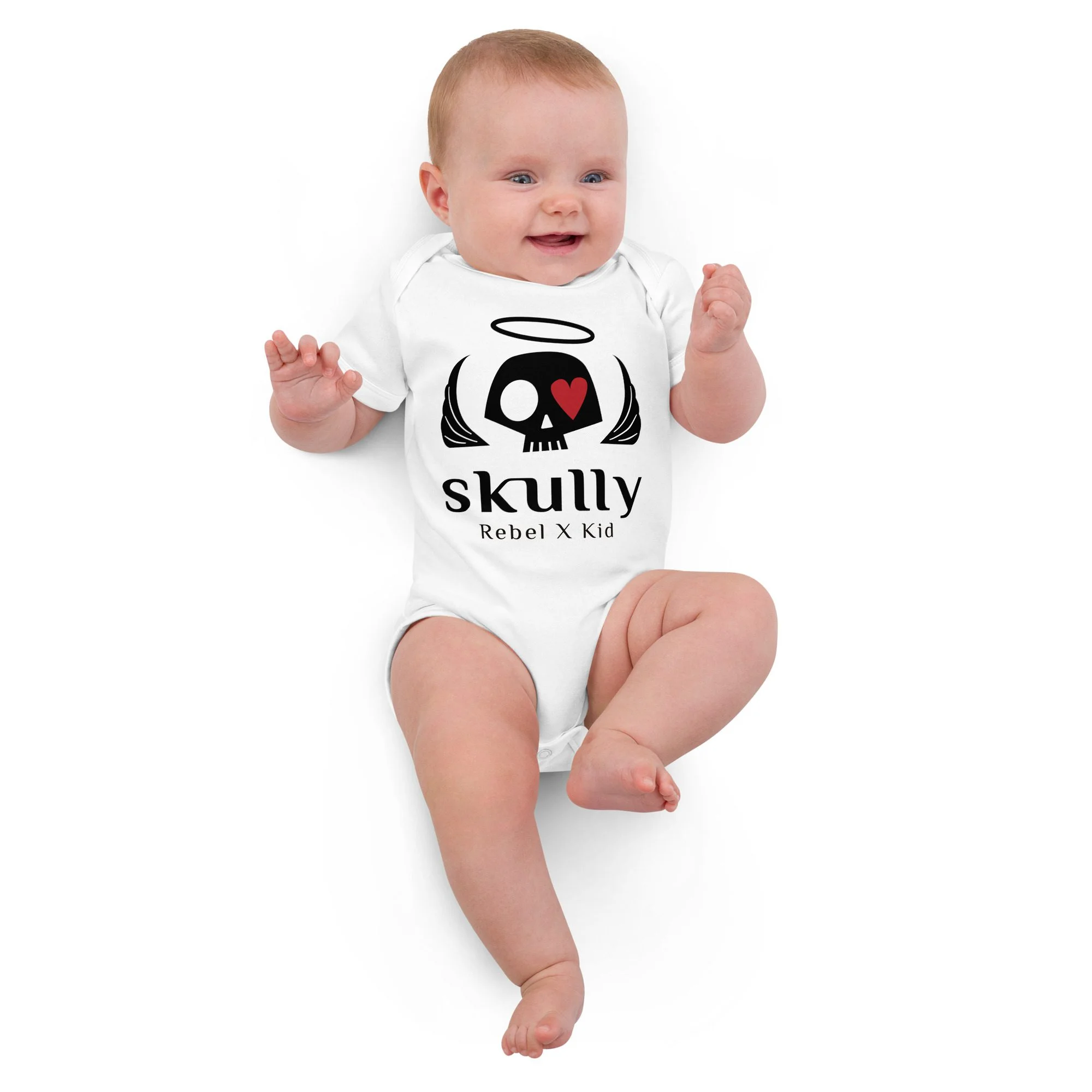 Body bebé calavera blanco Skully Rebel Kid