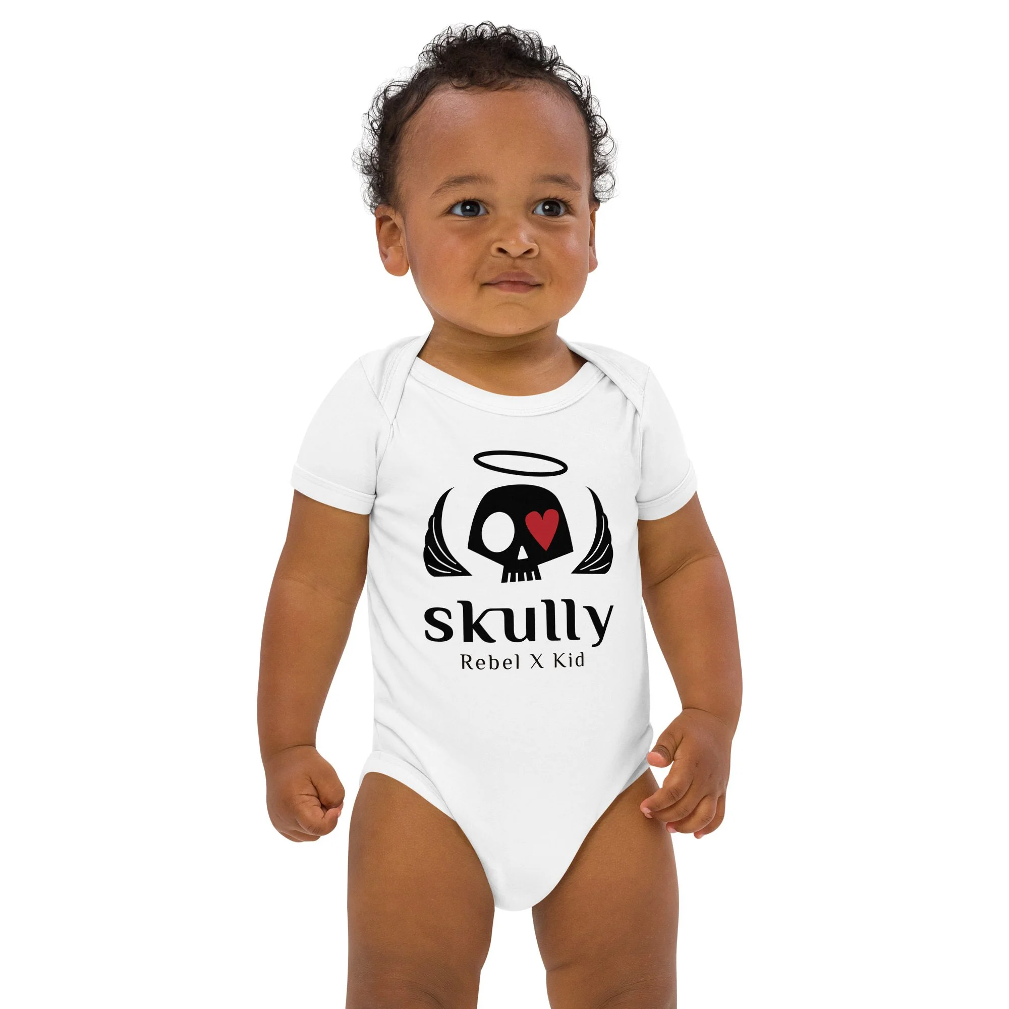Body bebé calavera blanco Skully Rebel Kid - Imagen 4