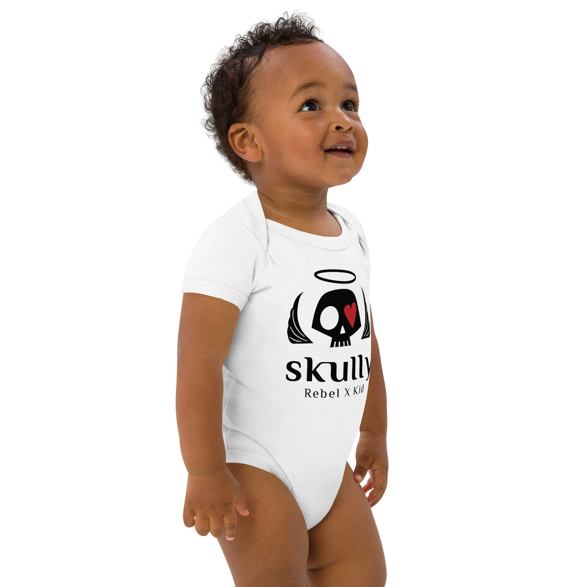 Body bebé calavera blanco Skully Rebel Kid - Imagen 3