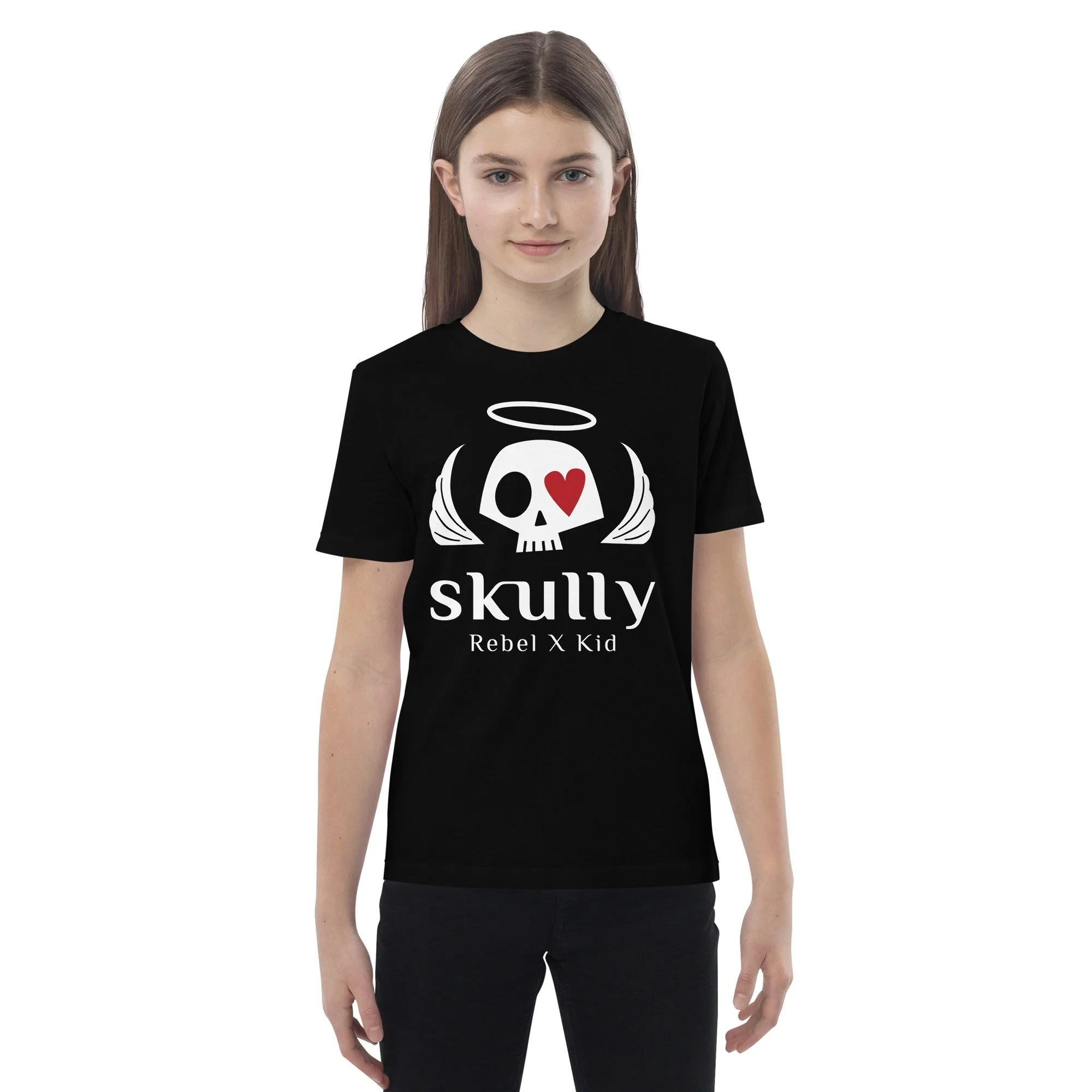 Camiseta calavera niño negra Skully Rebel Kid