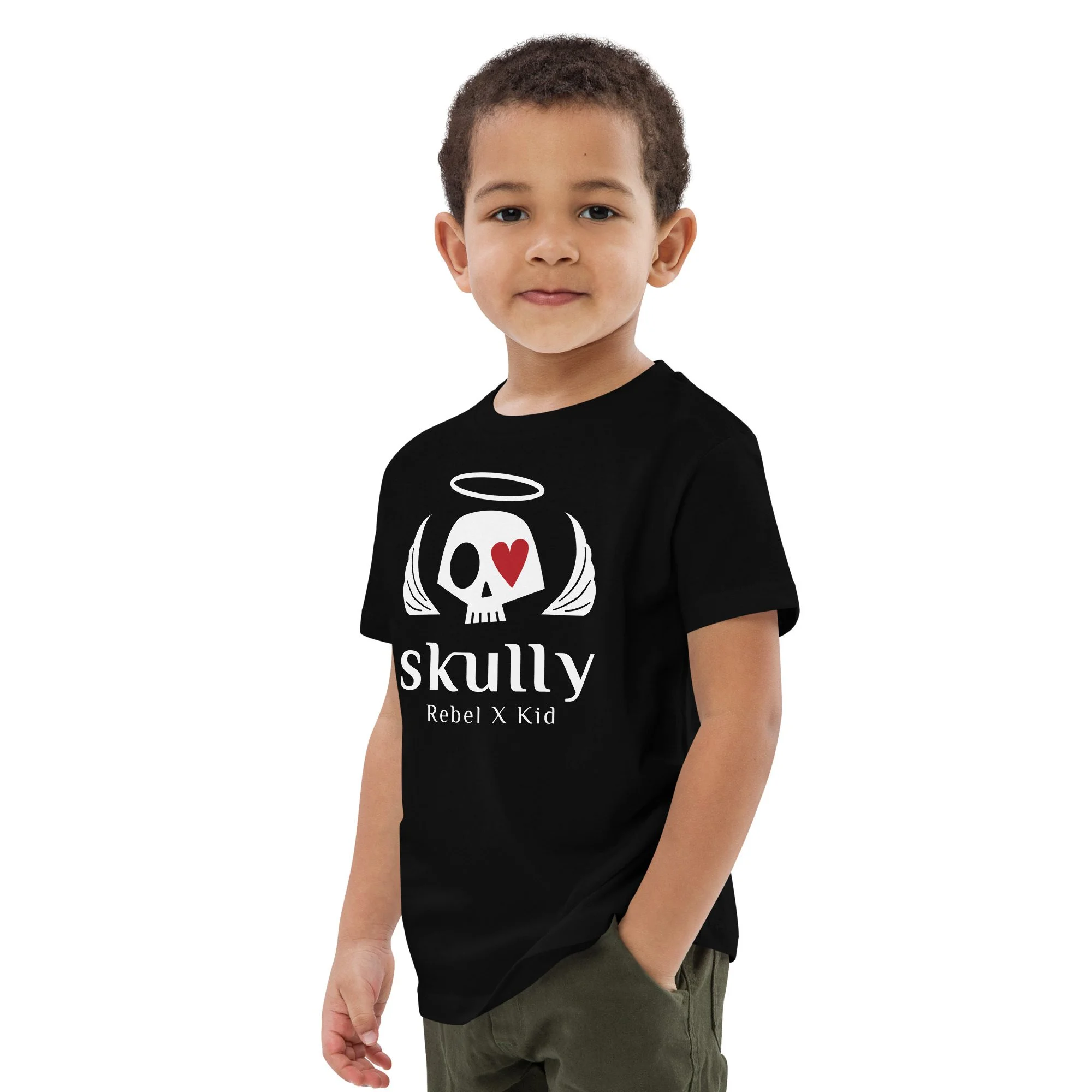 Camiseta calavera niño negra Skully Rebel Kid - Imagen 3
