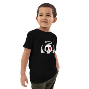 Camiseta calavera niño negra Skully