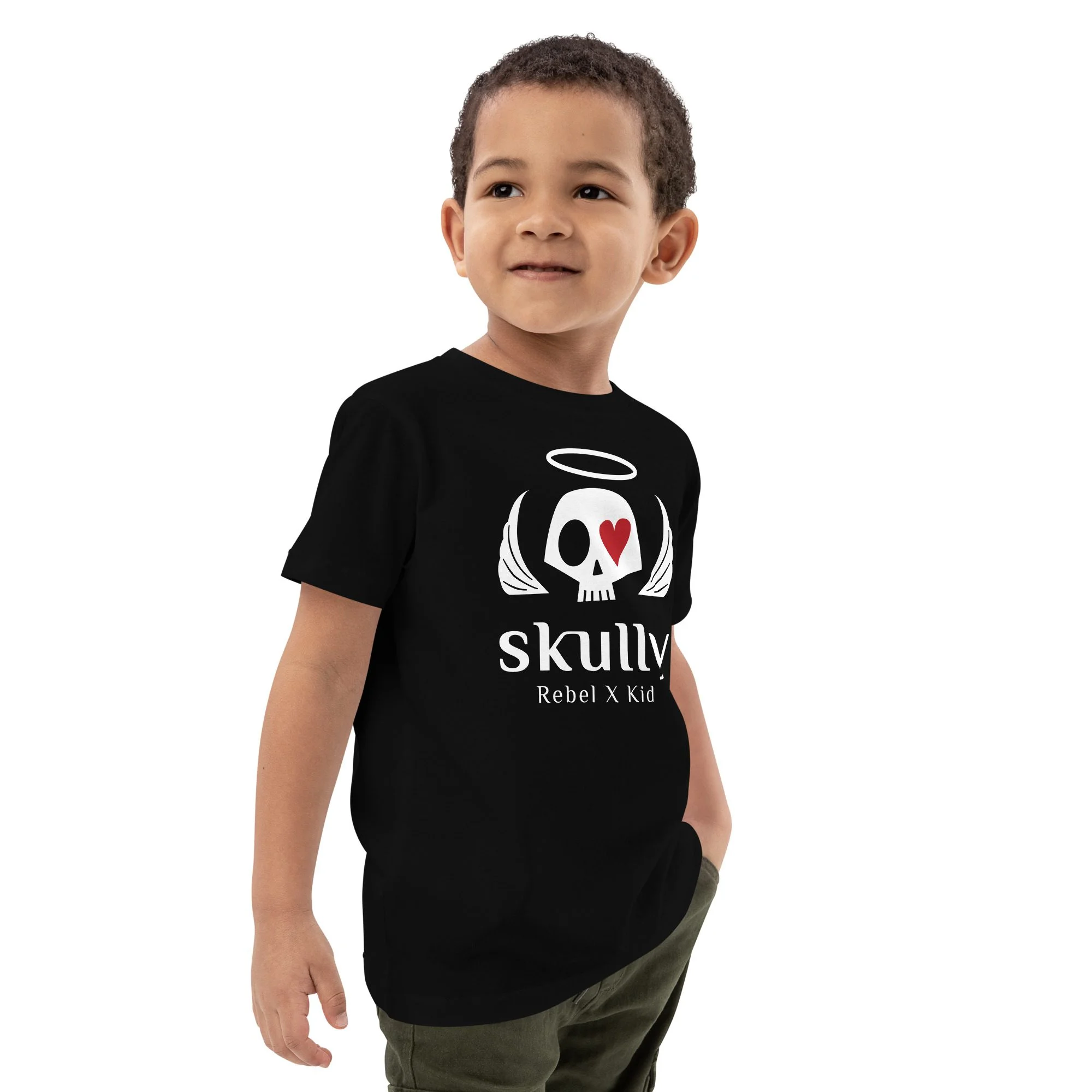 Camiseta calavera niño negra Skully Rebel Kid - Imagen 2