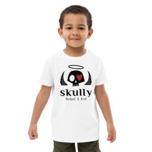 Camiseta calavera niño blanca Skully Rebel Kid