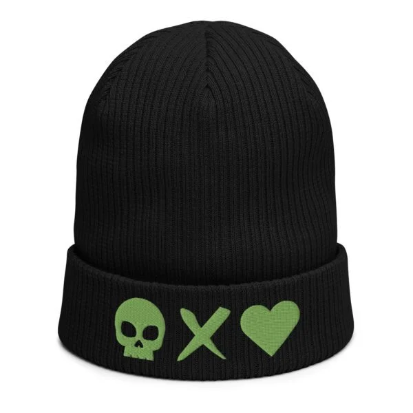 gorro-algodon-organico-calavera-verde-kiwi