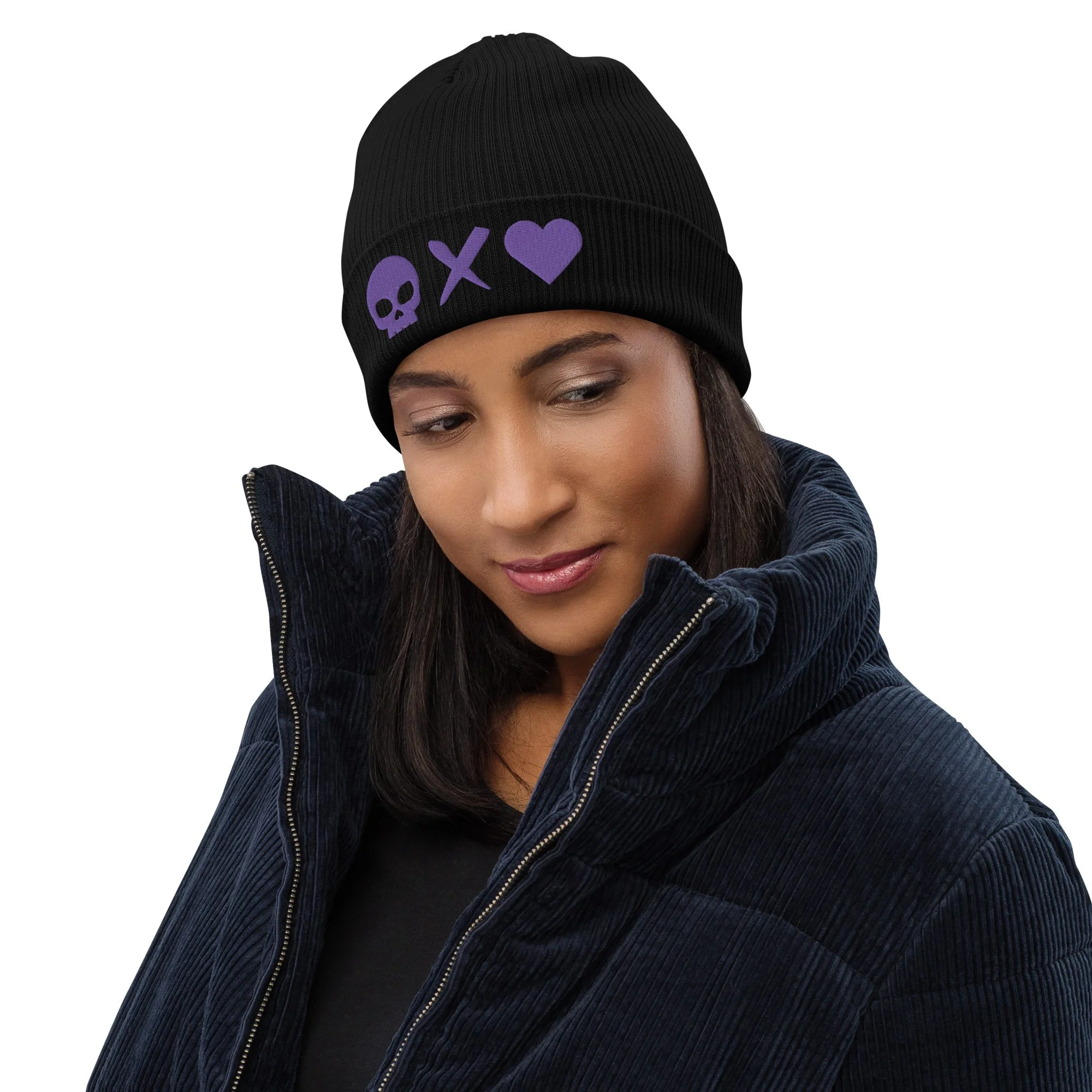 gorro-algodon-organico-calavera-morado