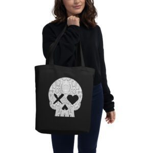 Bolso ecológico calavera serpiente gris