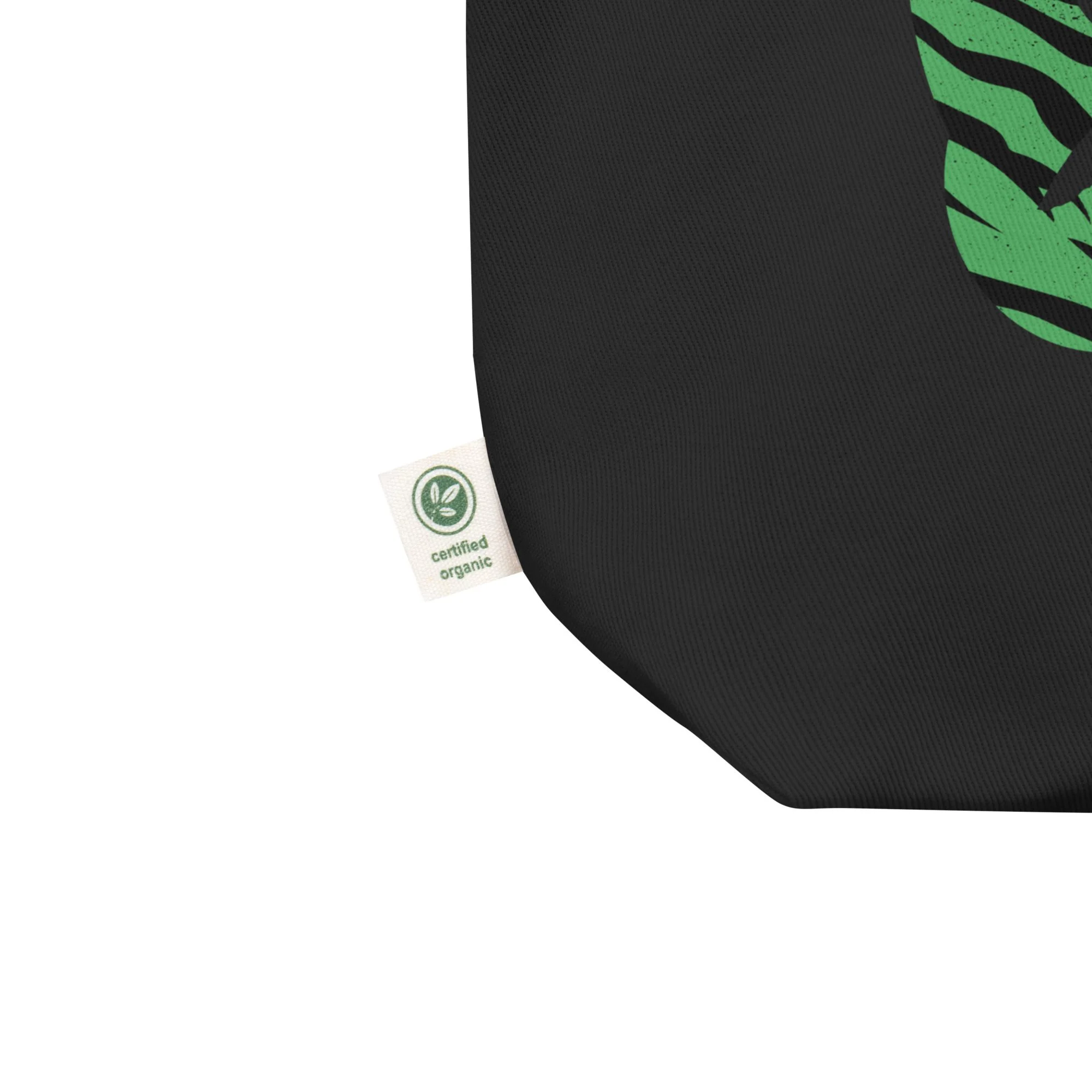 Bolso ecológico calavera cebra verde - Imagen 2