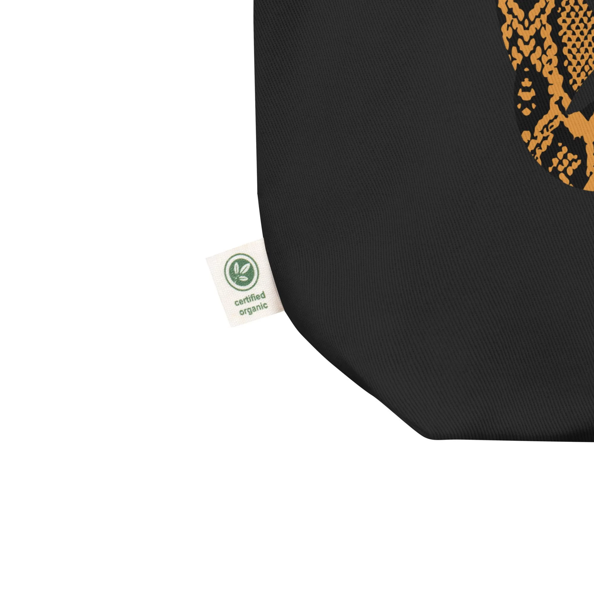 Bolso ecológico calavera serpiente naranja - Imagen 2