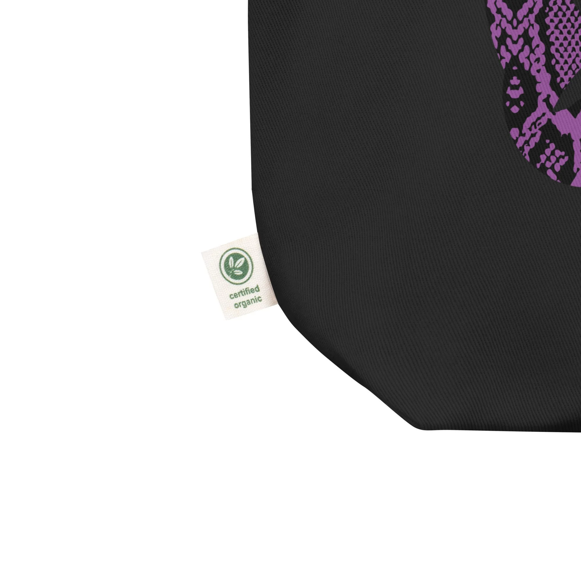 Bolso ecológico calavera serpiente morada - Imagen 2