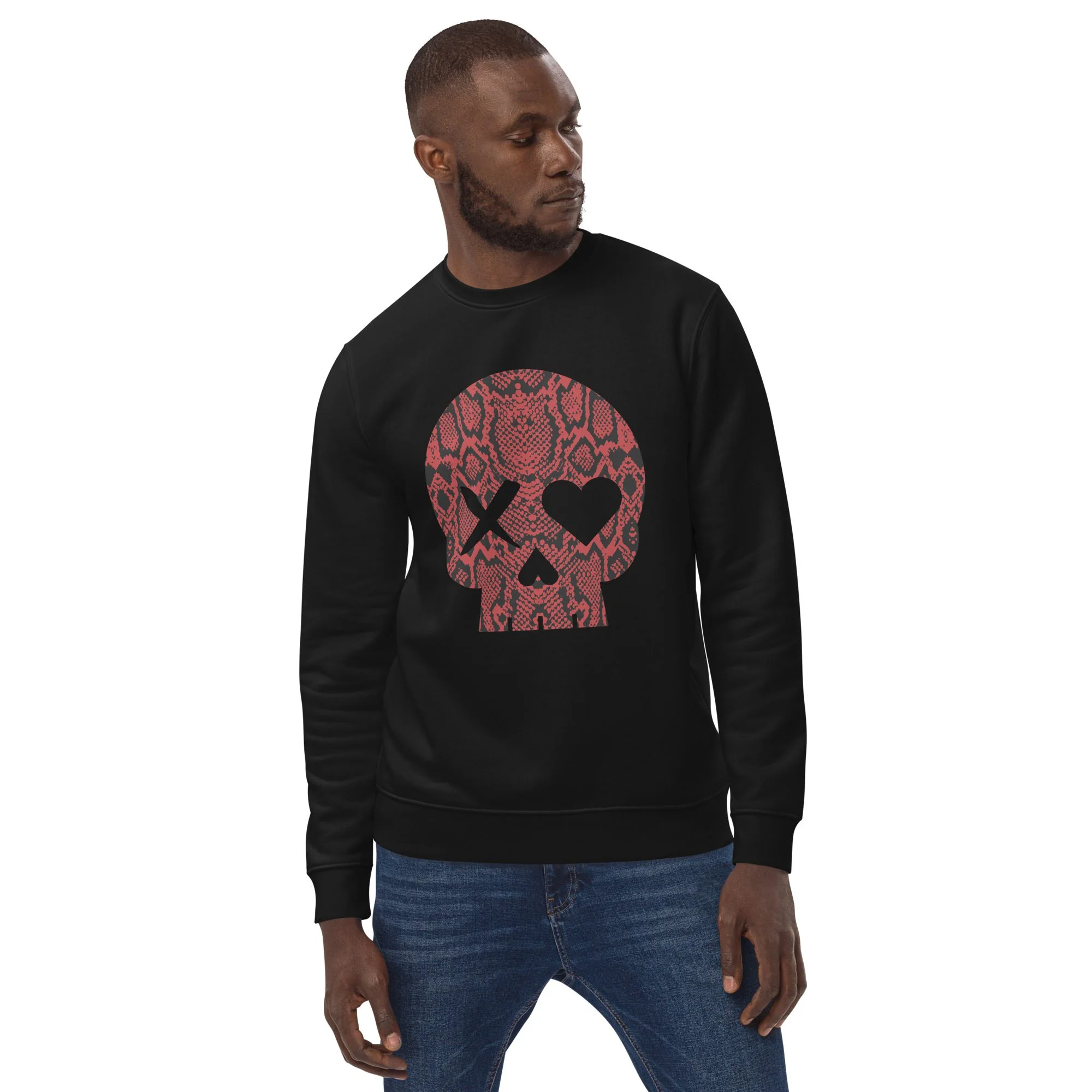 Sudadera unisex calavera serpiente roja - Imagen 4