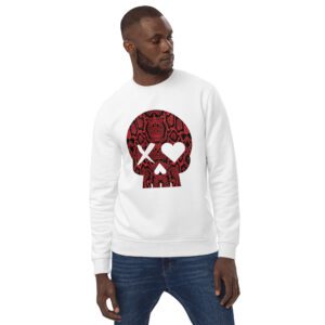 Sudadera unisex calavera serpiente roja