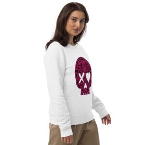 Sudadera unisex calavera serpiente rosa