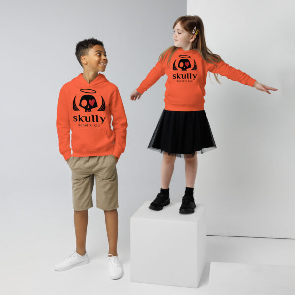 Sudadera calavera niño orange Skully Rebel kid